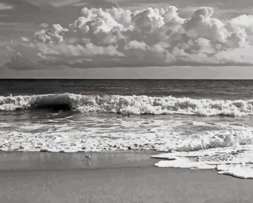 Black And White Beach Diamond Painting