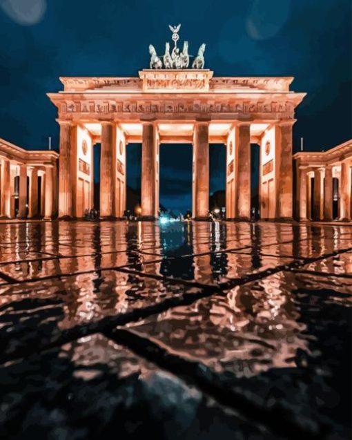 Brandenburg Gate At Night Diamond Painting