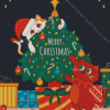 Cartoon Christmas Cats Diamond Painting