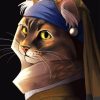 Cat With Pearl Earring Diamond Painting