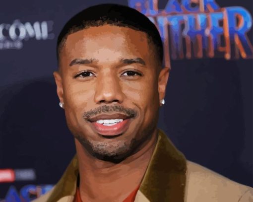 Close Up Michael B Jordan Diamond Painting