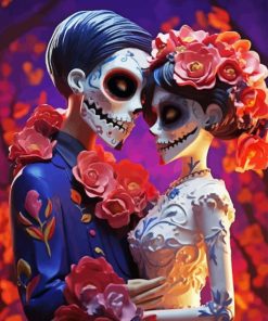 Day Of The Dead Couple Diamond Painting