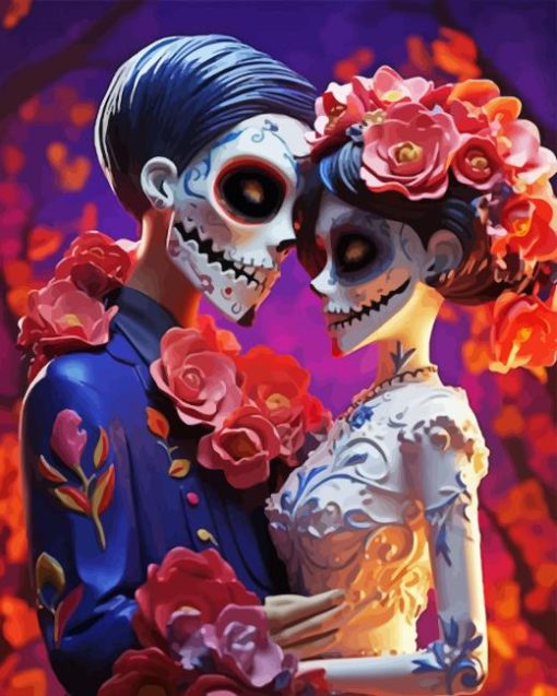 Day Of The Dead Couple Diamond Painting