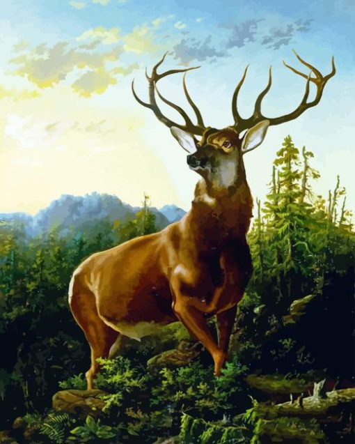 Deer Landscape Diamond Painting