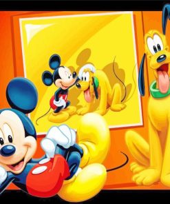 Disney Mickey And Pluto Diamond Painting