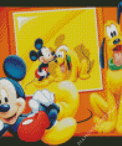 Disney Mickey And Pluto Diamond Painting