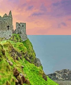 Dunluce Ireland At Sunrise Diamond Painting