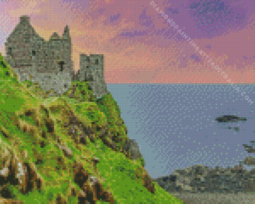 Dunluce Ireland At Sunrise Diamond Painting