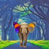 Elephant With Butterfly Wings Diamond Painting