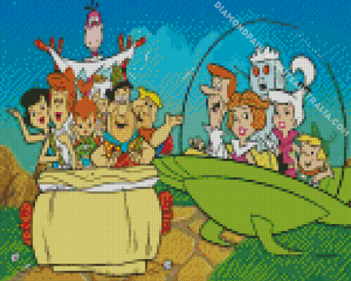 Flintstones And Jetsons Diamond Painting