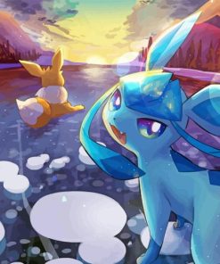 Glaceon Anime Diamond Painting