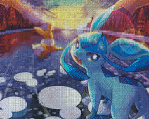 Glaceon Anime Diamond Painting