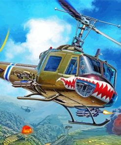 Huey Utility Helicopter Diamond Painting