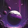 Illustration Purple Planet Diamond Painting