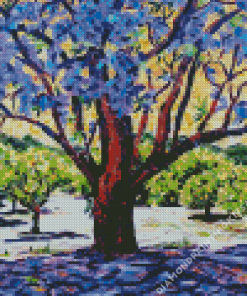 Jacaranda Mosaic Tree Diamond Painting