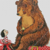 Little Girl With The Bear Diamond Painting