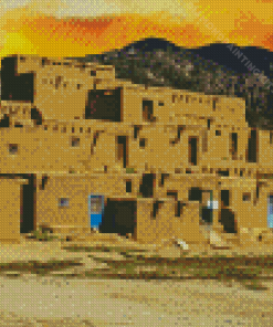 Mexico Taos Pueblo Diamond Painting