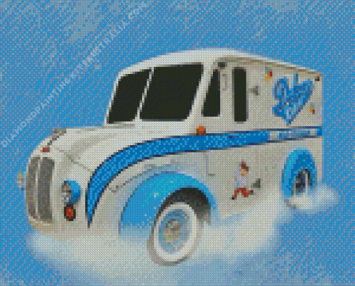 Milk Truck Diamond Painting