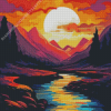 Mountain Sunrise Diamond Painting