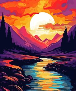 Mountain Sunrise Diamond Painting