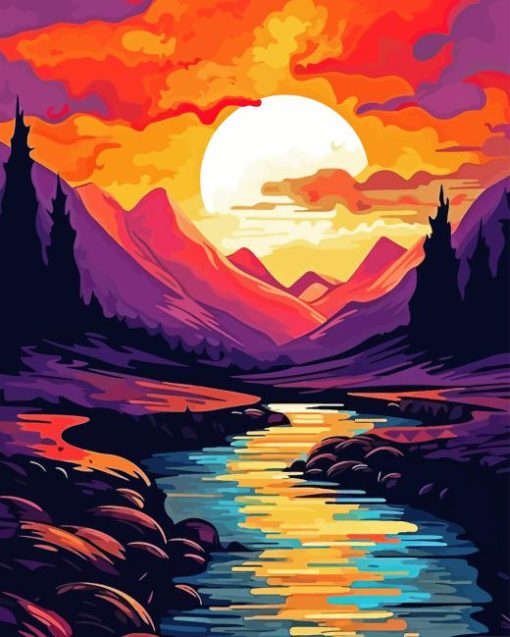 Mountain Sunrise Diamond Painting