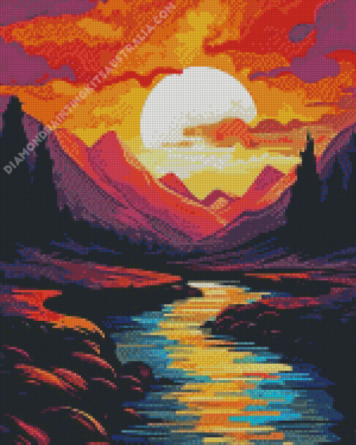 Mountain Sunrise Diamond Painting