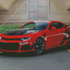 Red Camaro Car Diamond Painting