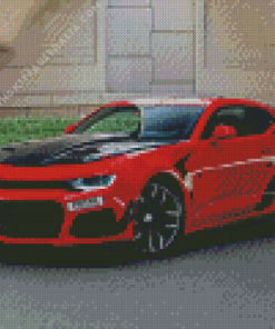 Red Camaro Car Diamond Painting