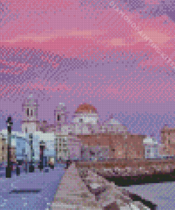 Sunset At Tarifa Spain Diamond Painting