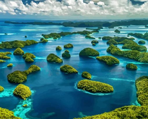 The Rock Islands Of Koror Palau Diamond Painting