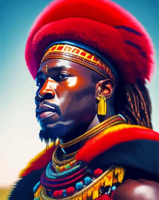 Zulu African Man Diamond Painting