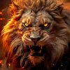 Angry Lion Animal Diamond Painting