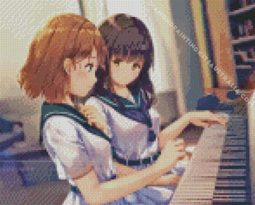 Anime Girls At The Piano Diamond Painting