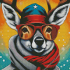 Deer Wearing Clothes Diamond Painting