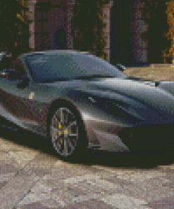 Grey Ferrari Car Diamond Painting