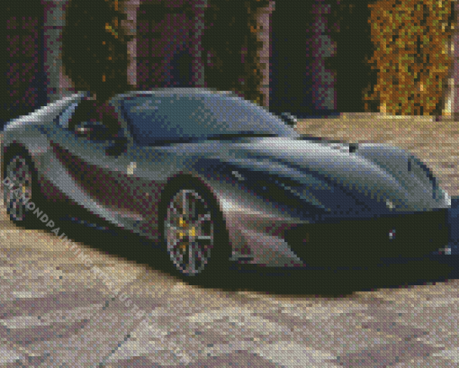 Grey Ferrari Car Diamond Painting