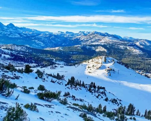 Mammoth Mountain Landscape Diamond Painting