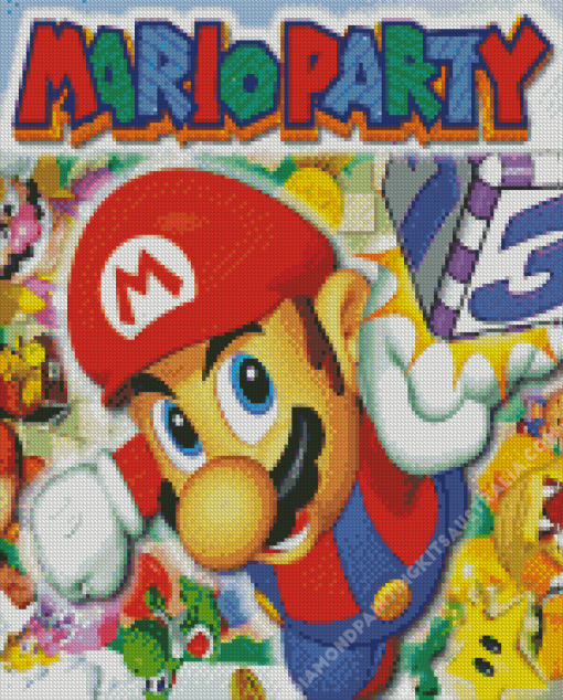 Mario Party Poster Diamond Painting