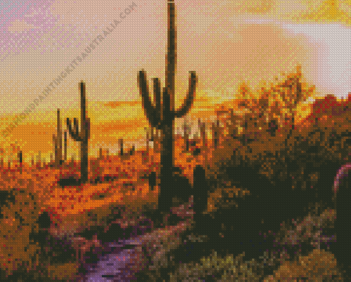 Mesa Arizona At Sunset Diamond Painting