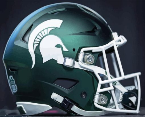 Michigan State Football Helmet Diamond Painting