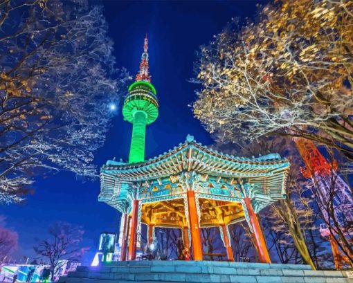 Namsan Tower Diamond Painting