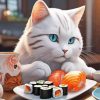 Sushi Cat Diamond Painting