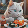 Sushi Cat Diamond Painting