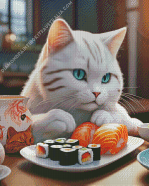 Sushi Cat Diamond Painting