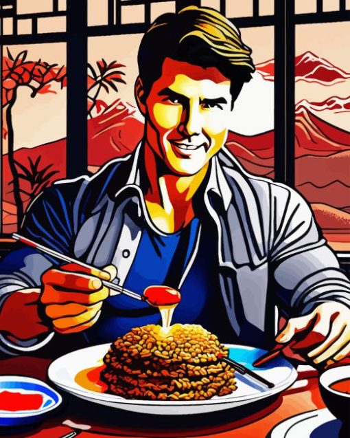 Tom Cruise Rock And Roll Diner Diamond Painting