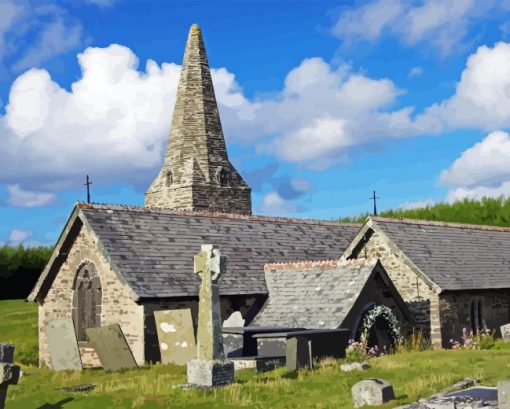 Trebetherick Church Diamond Painting