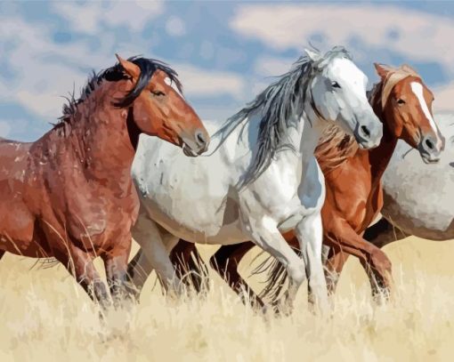 Wild Horses Diamond Painting