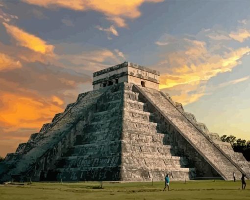 Yucatan El Castillo Diamond Painting