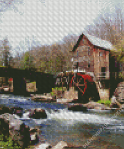 Glade Creek Grist Mill Diamond Painting