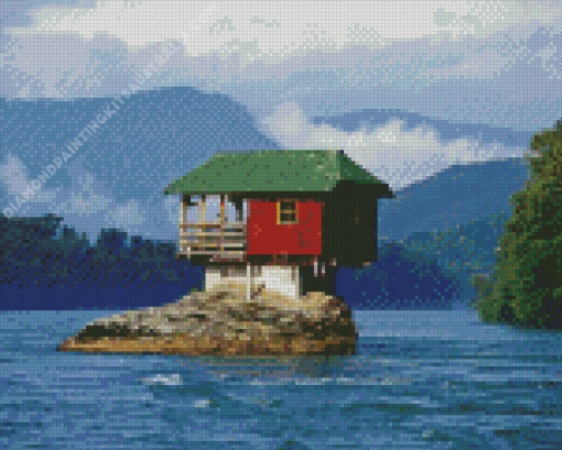 House And River Diamond Painting